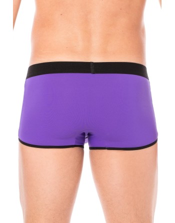 Mini-Pant Violet échancré avec zip - LM2003-68PUR