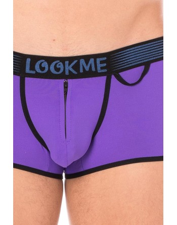 Mini-Pant Violet échancré avec zip - LM2003-68PUR