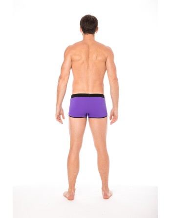 Mini-Pant Violet échancré avec zip - LM2003-68PUR