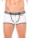 Mini-Pants blanc échancré avec zip - LM2003-68WHT