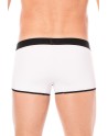 Mini-Pants blanc échancré avec zip - LM2003-68WHT