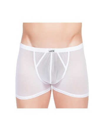 Boxer blanc en fine résille - LM92-67WHT