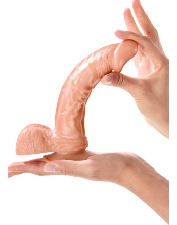 Gode réaliste grande longueur veiné avec testicules et ventouse 23cm - CC5141133194