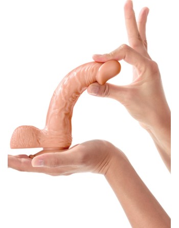 Gode réaliste veiné avec testicules et ventouse 18cm - CC5141131194