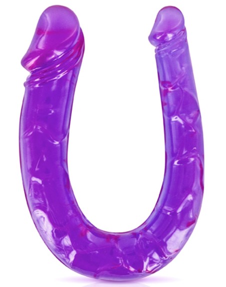 Double dong gode fléxible violet 29.5cm - CC570045