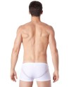 Boxer blanc sexy avec fine résille en V - LM805-67WHT