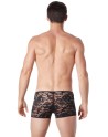 Boxer noir en fine dentelle avec légère transparence - LM706-67BLK