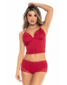 Pyjama 2 pièces rouge top et short - MAL7533RED