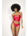 Ensemble lingerie Deux Pièces Wet Look Rouge - MAL2741RED