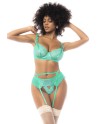 Ensemble lingerie trois pièces bleu océan - MAL8733AQUA