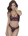 Ensemble soutien-gorge et string en dentelle et résille - R2213788