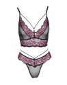 Ensemble soutien-gorge et string en dentelle et résille - R2213788