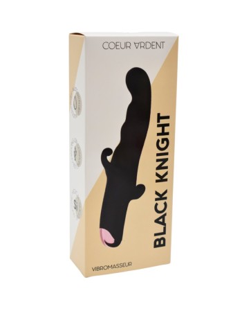 BLACK KNIGHT, Vibromasseur Point G USB en silicone médical doux, doté de 10 modes de vibration - MS218BLK