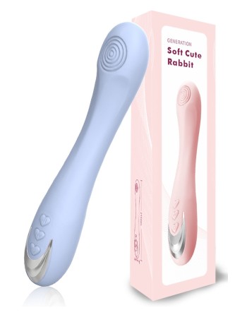 Vibromasseur silicone 10 modes de vibration USB bleu - BOZ-053TUR