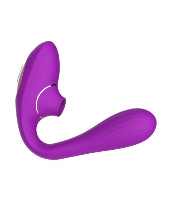 2 en 1 stimulateur de clitoris sur membrane et vibromasseur point G USB violet flexible USB violet flexible DINA - WS-NV017PUR