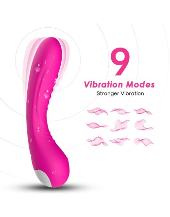 Vibromasseur courbé 9 modes de vibration rose - USK-V01PNK