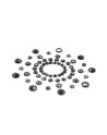 Paire de cache tétons adhésifs strass noir - NP-1030BLK