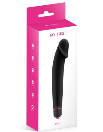 Vibromasseur noir 7 vitesses réaliste silicone lisse - CC5740070010