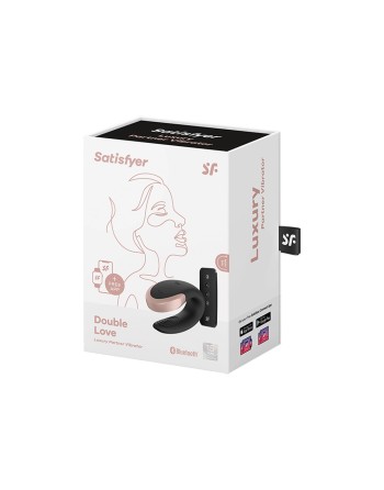 Vibromasseur connecté pour couple avec télécommande Double Love noir Satisfyer - CC597722