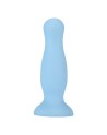 Plug anal ventouse bleu pastel taille M - A-001-M-BLU