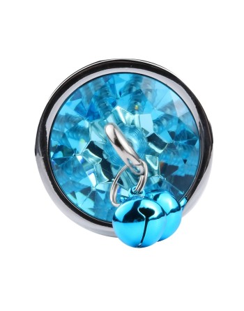 Plug bijou aluminium bleu avec clochettes Taille M -  RY-002-A-ZB