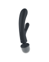 2 en 1 Vibromasseur rabbit et wand noir USB Triple Lover Satisfyer - CC597825