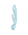 2 en 1 Rabbit point G avec stimulateur de clitoris et Wand Bleu USB Triple Oh Satisfyer - CC597813