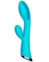 Vibromasseur bleu avec stimulateur de clitoris LRIS USB - LRISBLUE