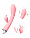 Vibromasseur Rabbit rose vintage 10 vitesse USB - TOZ-053BPNK