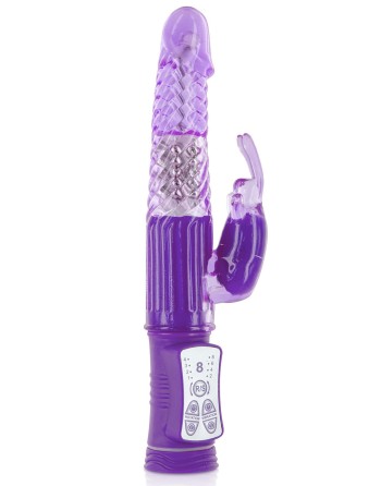 Vibromasseur rabbit violet 2 moteurs et billes rotatives USB - CC5702010201