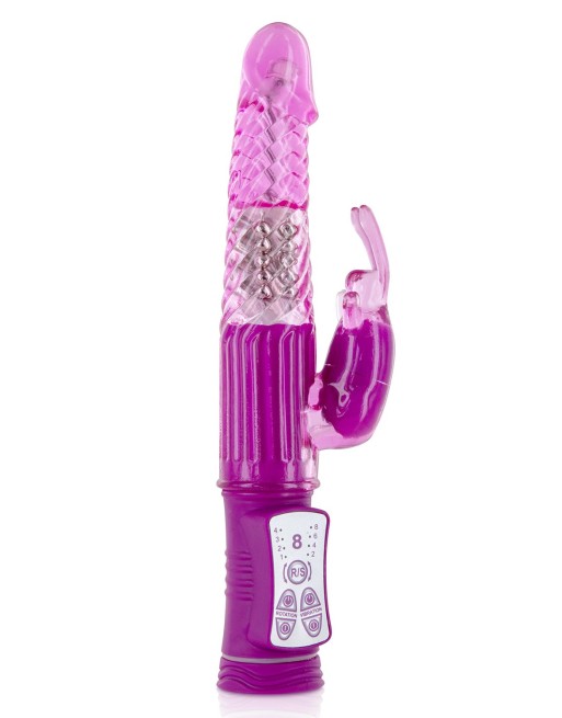 Vibromasseur rabbit rose 2 moteurs et billes rotatives USB - CC5702010050