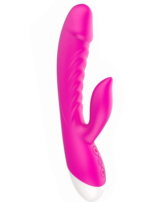 Vibromasseur rabbit rose 10 programmes USB - CR-CAV019