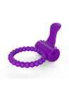 Anneau violet vibrant silicone avec langue picot - COR-018PUR