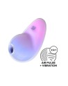 Stimulateur clitoridien par onde de pression sans contact et par vibration USB violet et rose, Pixie Dust Satisfyer - CC597836