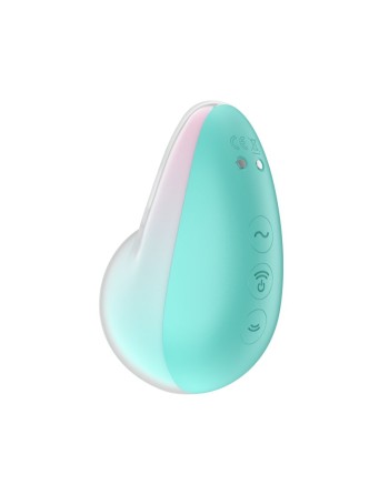 Stimulateur clitoridien par onde de pression sans contact et par vibration USB vert et rose, Pixie Dust Satisfyer - CC597837