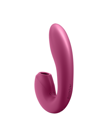 2 en 1 Vibromasseur point G avec stimulateur clitoris connecté USB rouge Sunray Satisfyer - CC597807